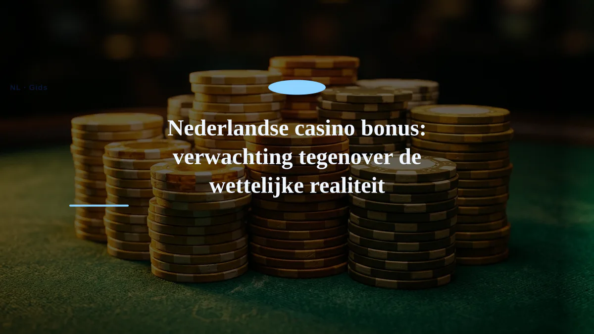 Nederlandse casino bonus: verwachting tegenover de wettelijke realiteit