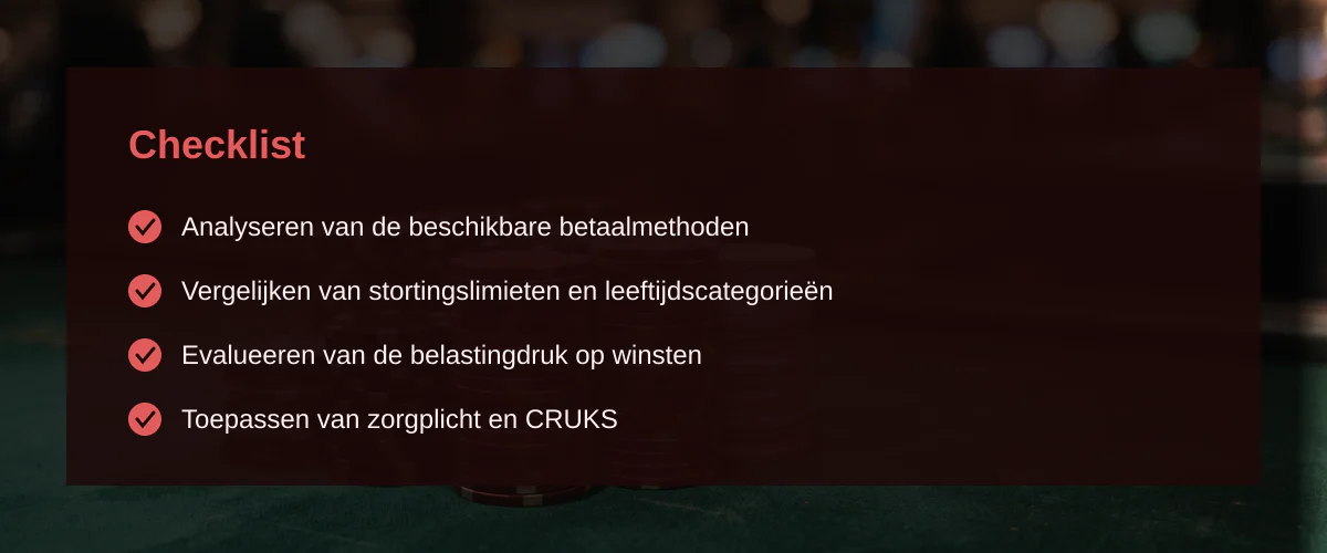 Betalen via de telefoonrekening bij online kansspelen in Nederland — Checklist