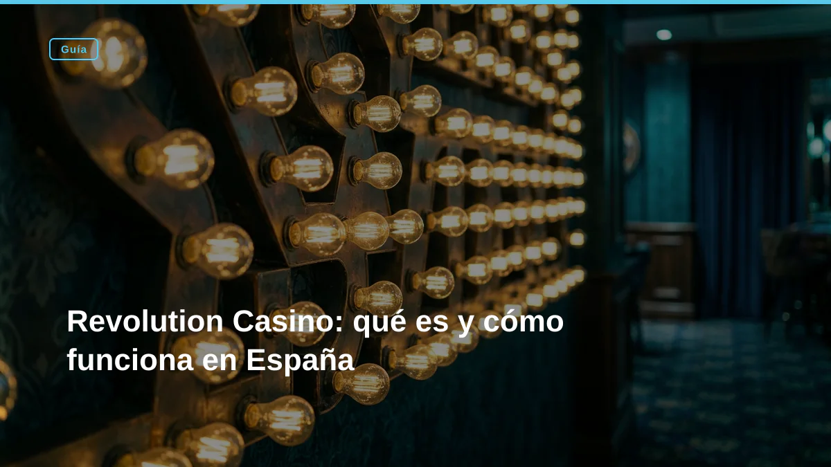 Revolution Casino: qué es y cómo funciona en España