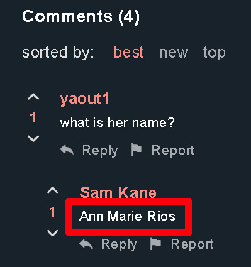 ann marie rios in answer #2125226