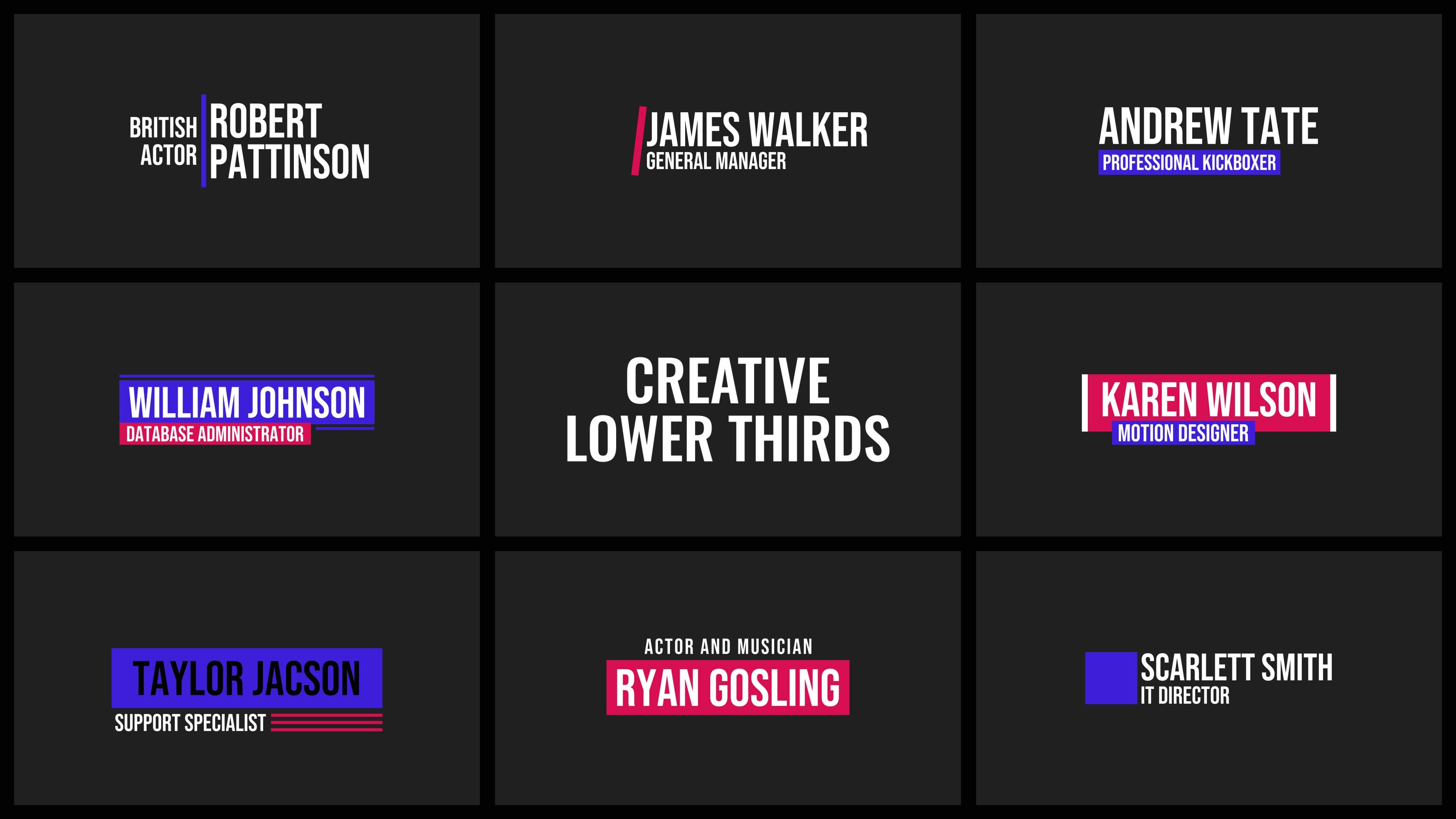 100+ Animated Lower Thirds - 1