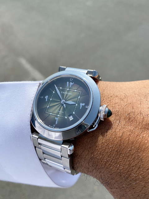 New Cartier Pasha Green indian dial 