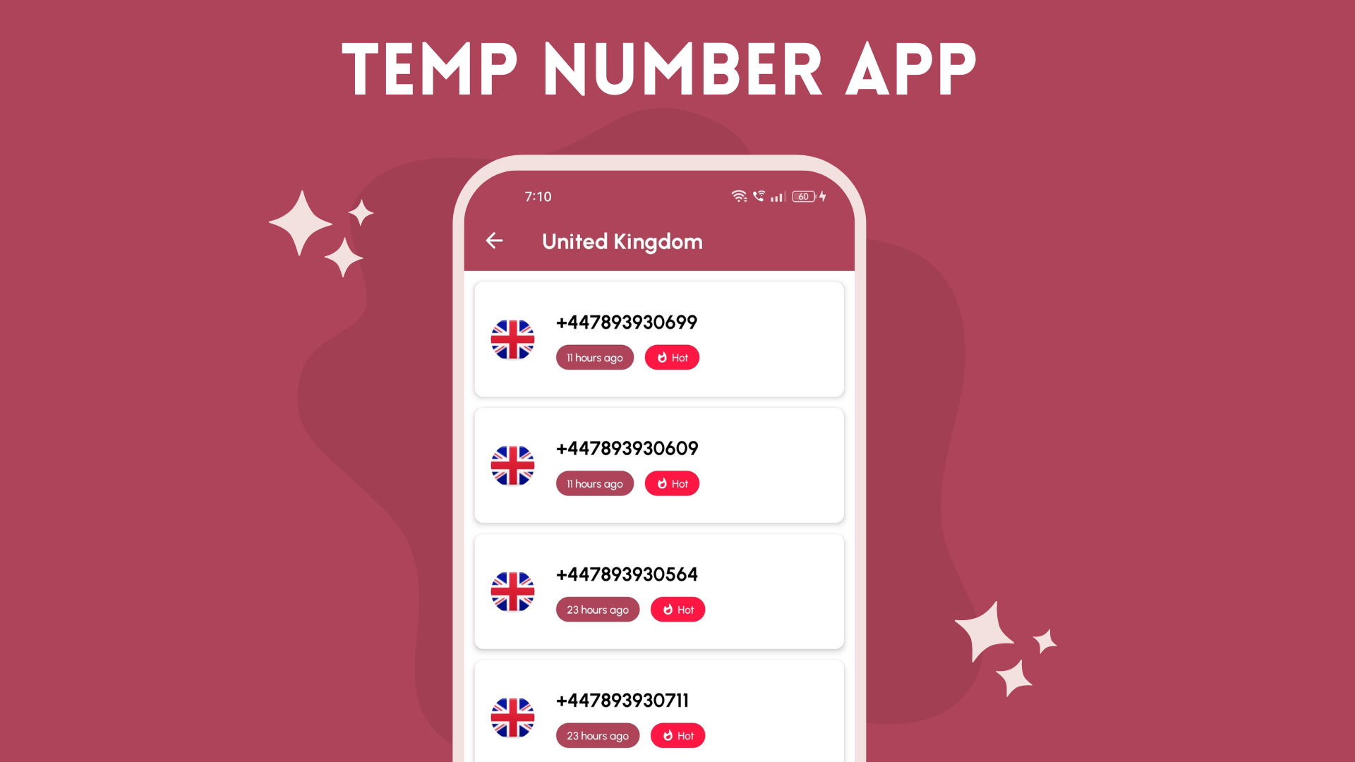 Temp Number - Temporary Phone Numbers App with AdMob Ads