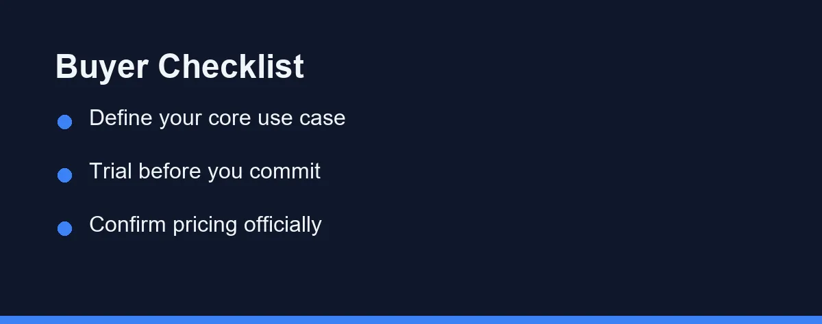 Buyer Checklist
