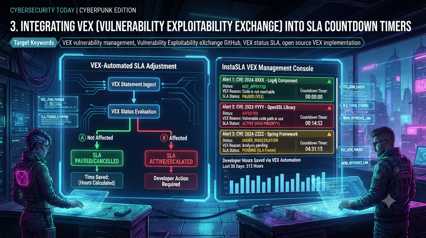 Integrating VEX Vulnerability Exploitability e Xchange into SLA Countdown Timers