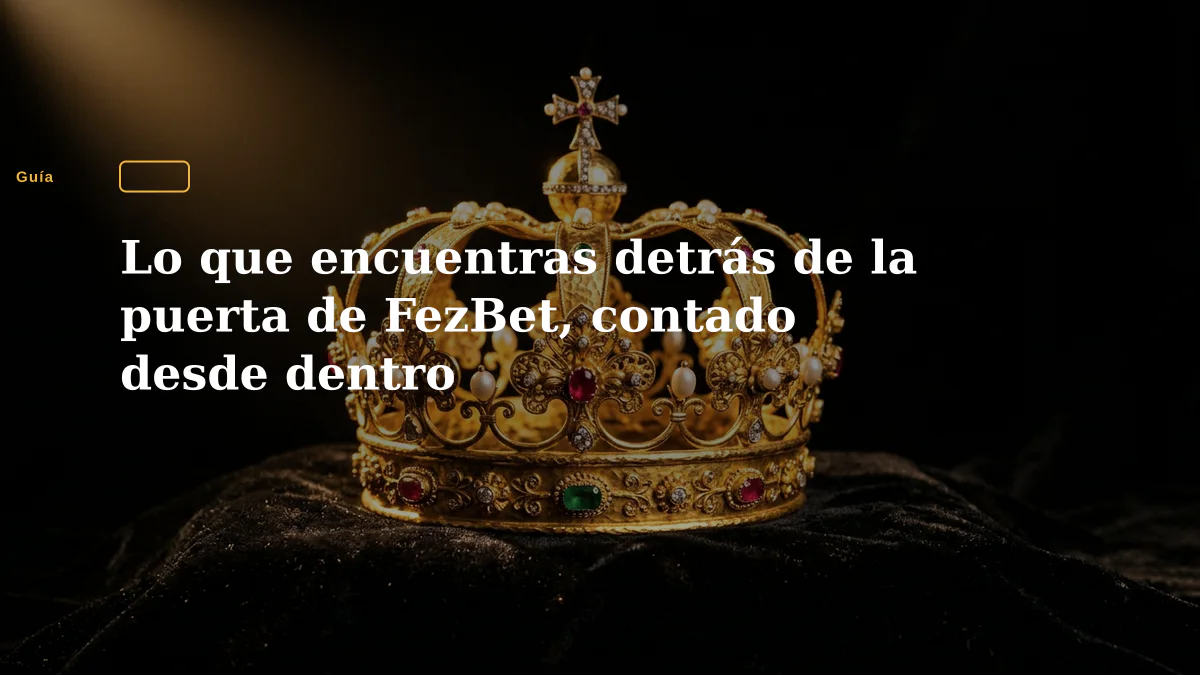 Lo que encuentras detrás de la puerta de FezBet, contado desde dentro