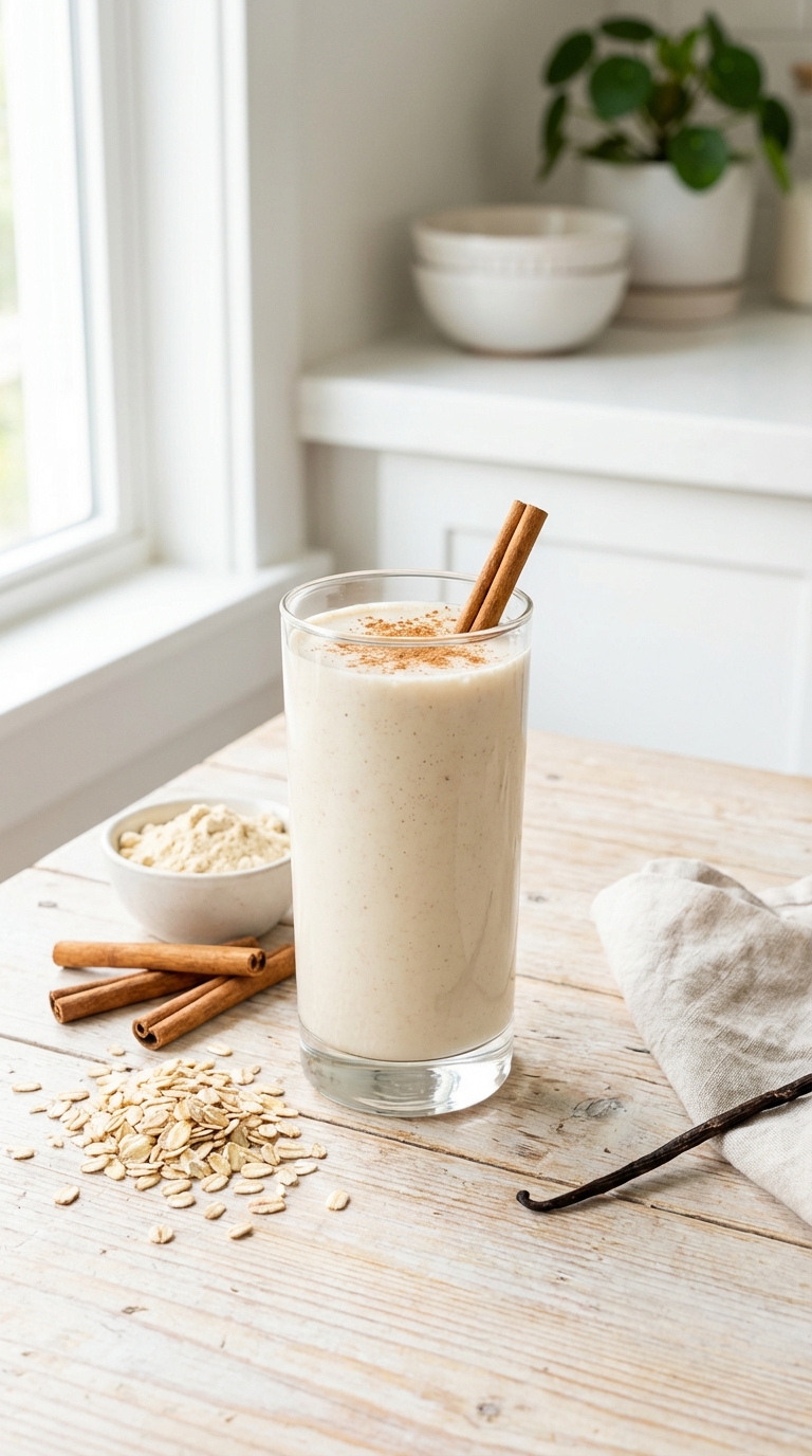 Vanilla Cinnamon Oat Crusher — protein smoothie recipes healthy easy