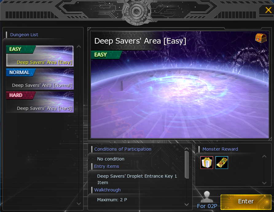 Hub da Dungeon Deep Savers