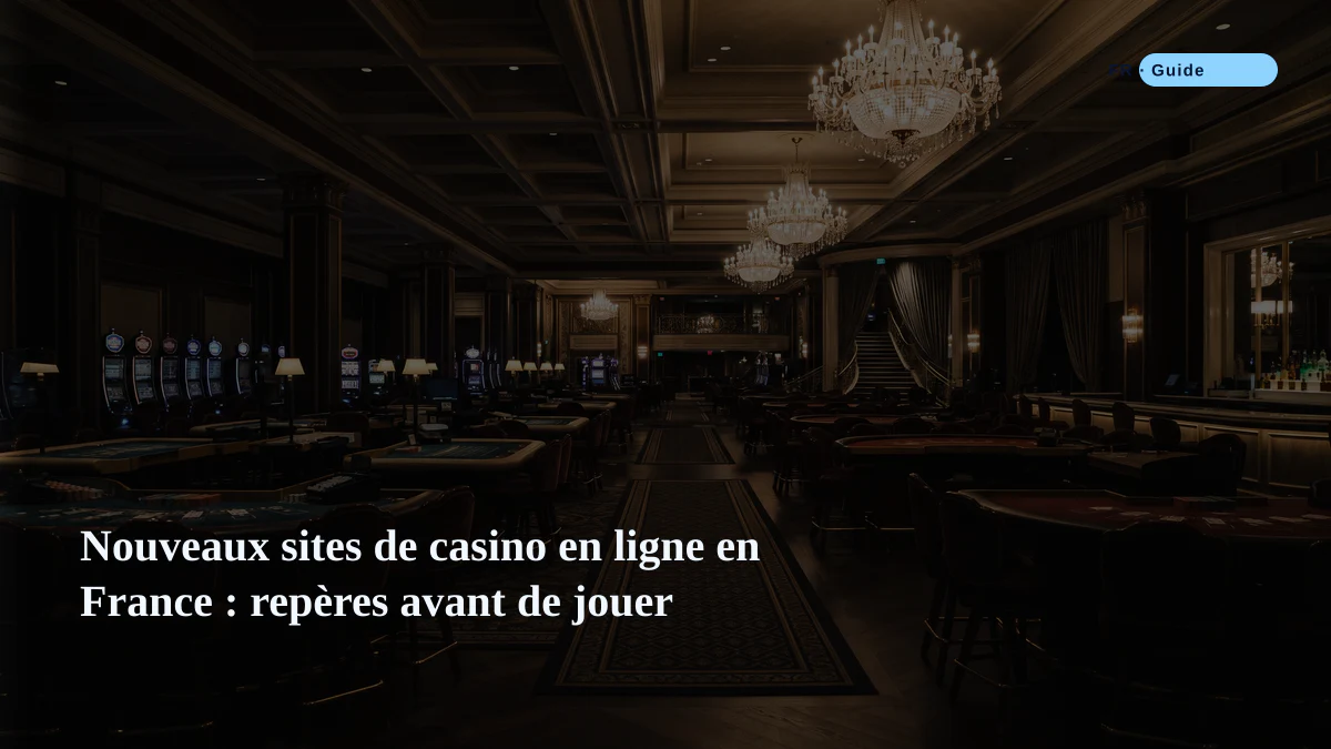 Nouveaux sites de casino en ligne en France : repères avant de jouer