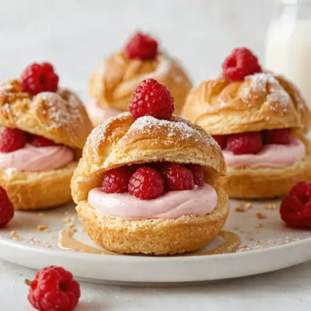 Raspberry Choux with Crispy Top Recipe