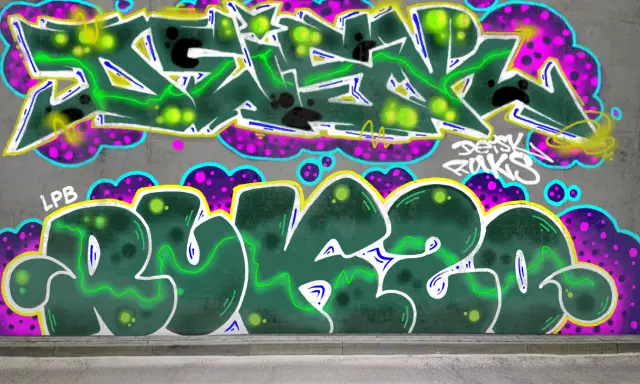 Graffiti artwork by Zkur