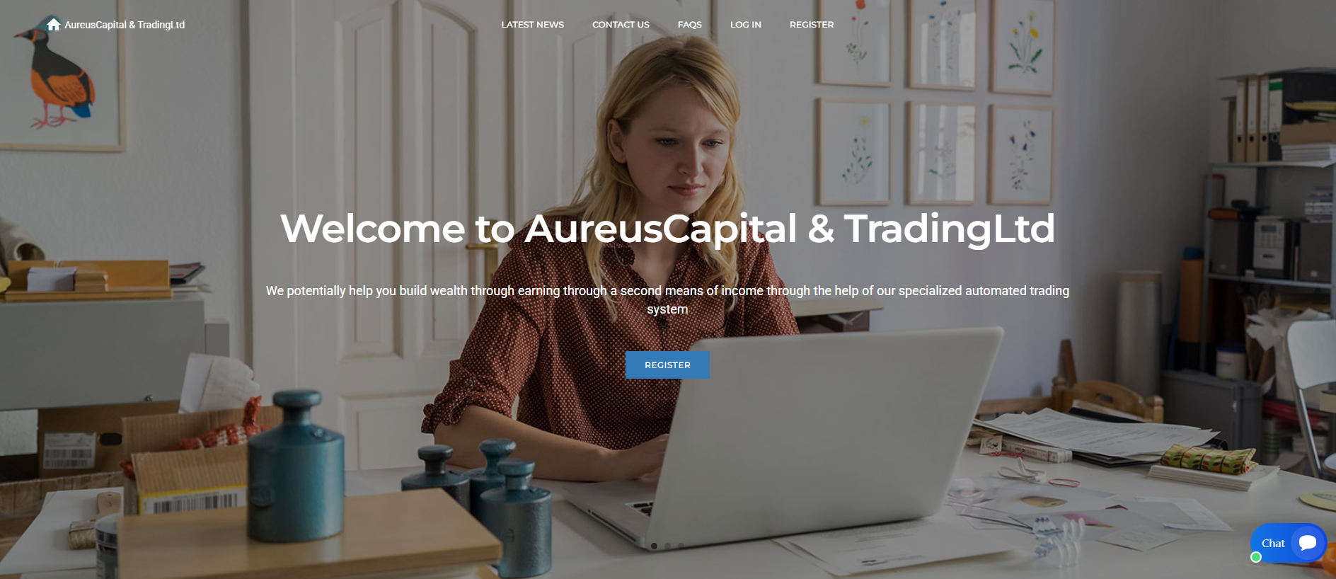 Screenshot of aureuscapttradinglt.com