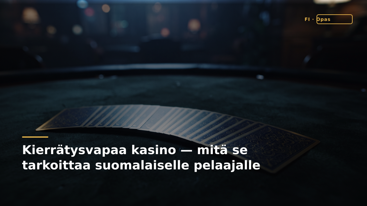 Kierrtysvapaa kasino  mit se tarkoittaa suomalaiselle pelaajalle
