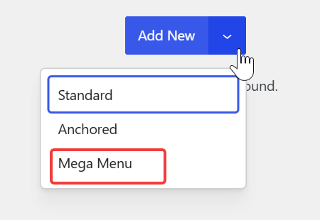 New overlay mega menu