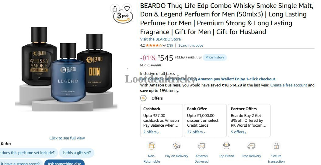 Beardo Perfume Pack | Lowest Price Deal Beardo Perfume Pack | Lowest Price Deal