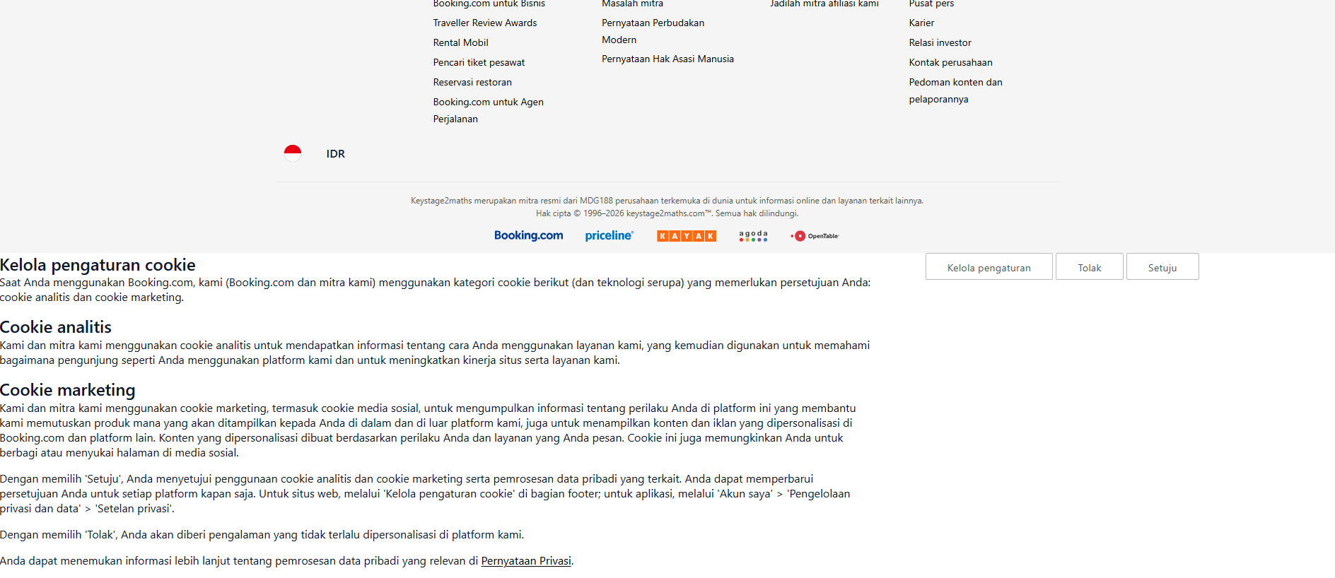 Forensic screenshot of keystage2maths.com showing the phishing page layout