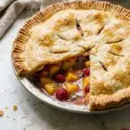 Summer's Unexpected Flavor: Peach, Raspberry, and Basil Pie