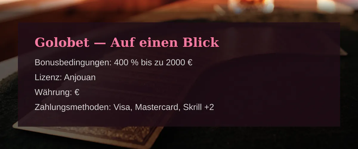 Golobet — Auf einen Blick