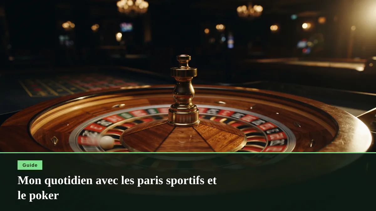 Mon quotidien avec les paris sportifs et le poker