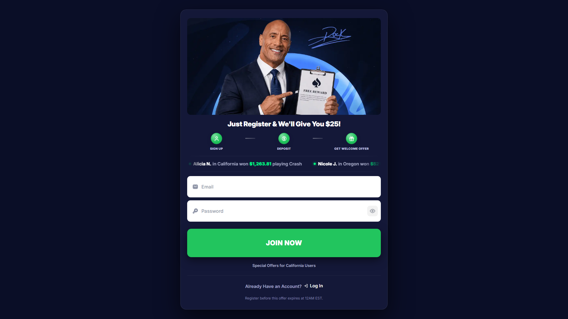 Screenshot of cashjoyzone.com