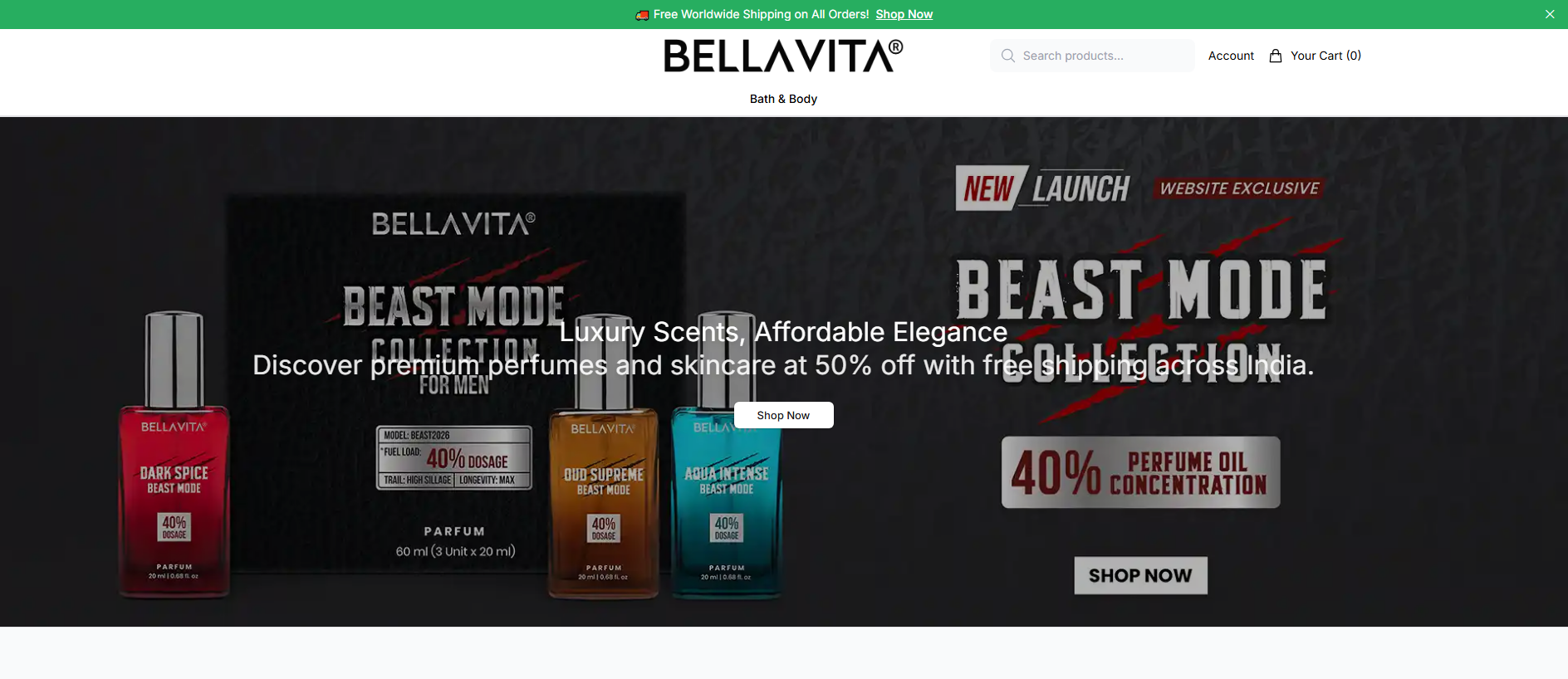 Stored capture of bellavitaorganic.shop