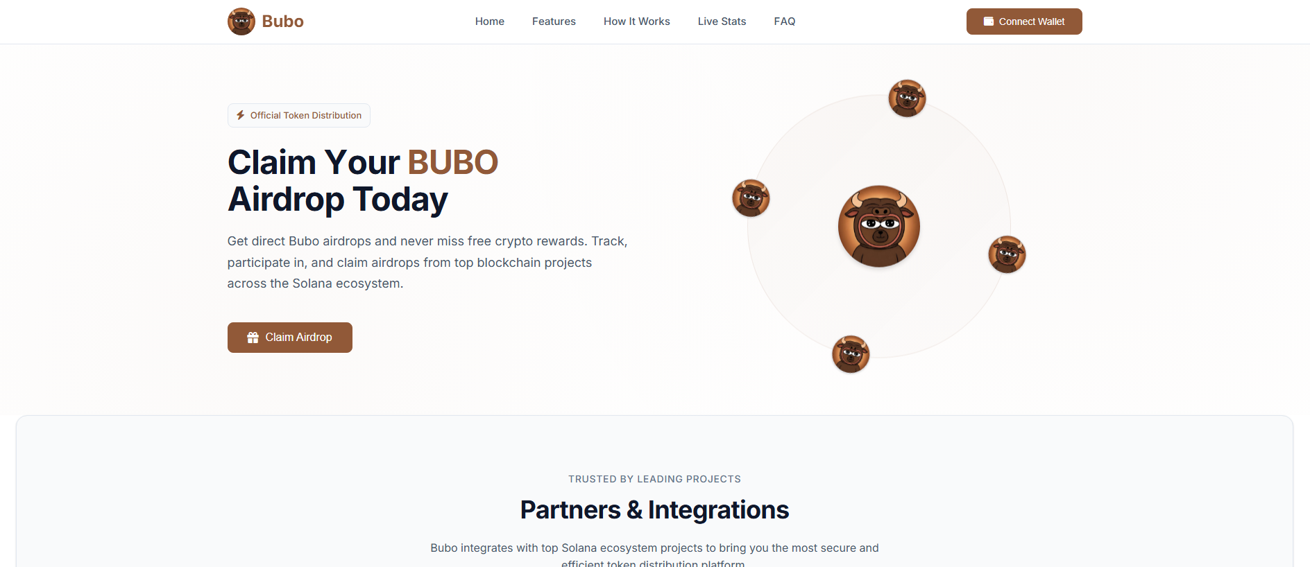 Forensic screenshot of bubotoken.com showing the phishing page layout