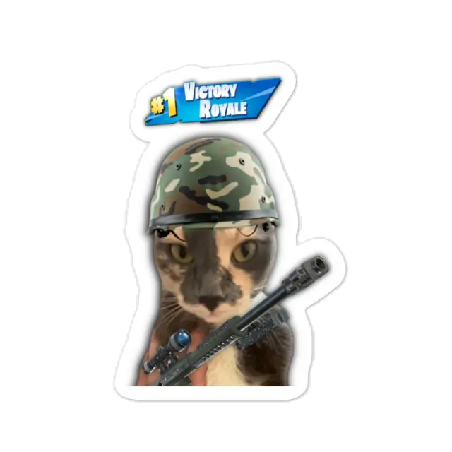 Kitty Victory Sticker