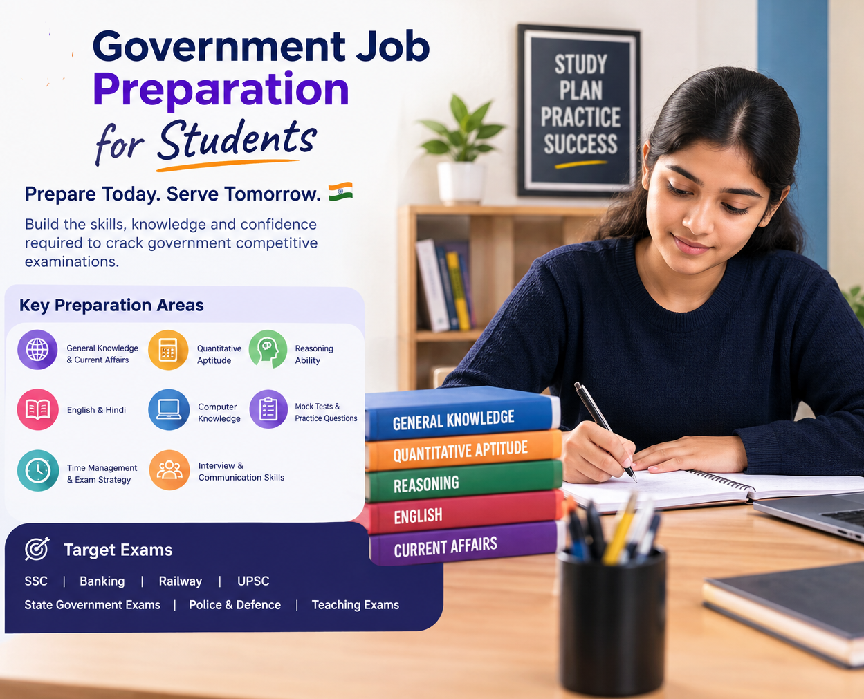 Government job aspirant practising an AI interview on RequireHire