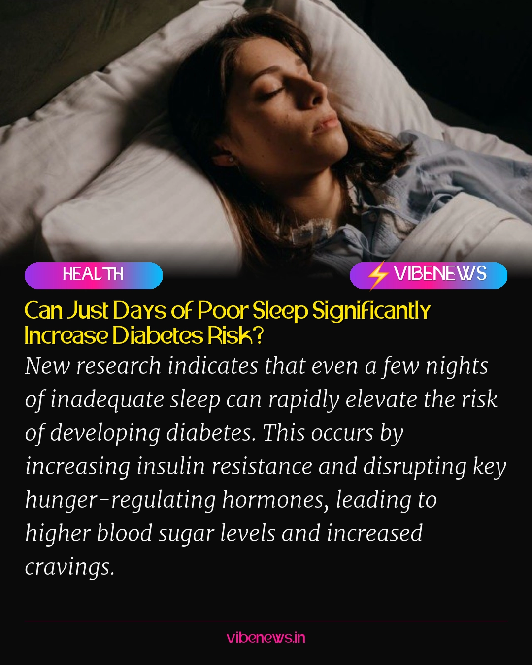 Can Just Days of Poor Sleep Significantly Increase Diabetes Risk?