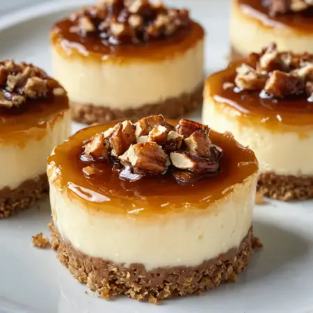 Unforgettable Mini Caramel Pecan Cheesecakes with Crème Brûlée