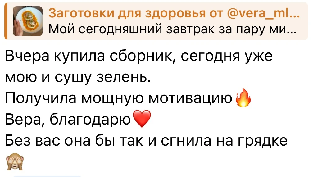 Скриншот отзыва о сборнике «Лёгкая морозилка»