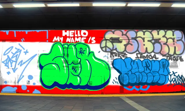 Graffiti artwork by BASS