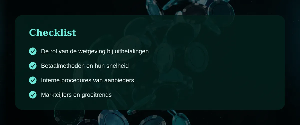 Snelst uitbetalende online casino in Nederland — Checklist