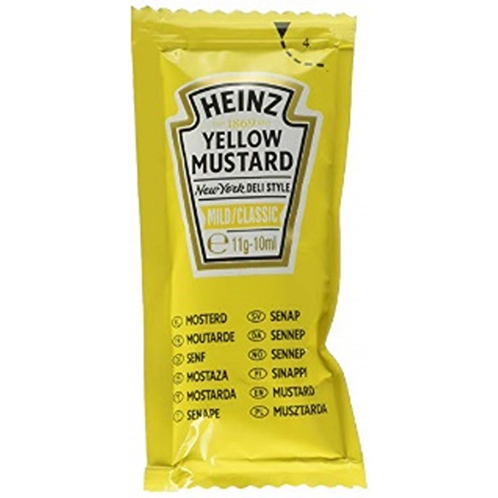Yellow Mustard sachets Heinz