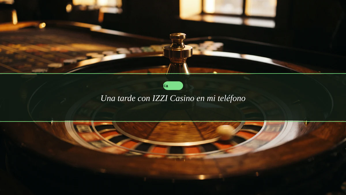 Una tarde con IZZI Casino en mi teléfono