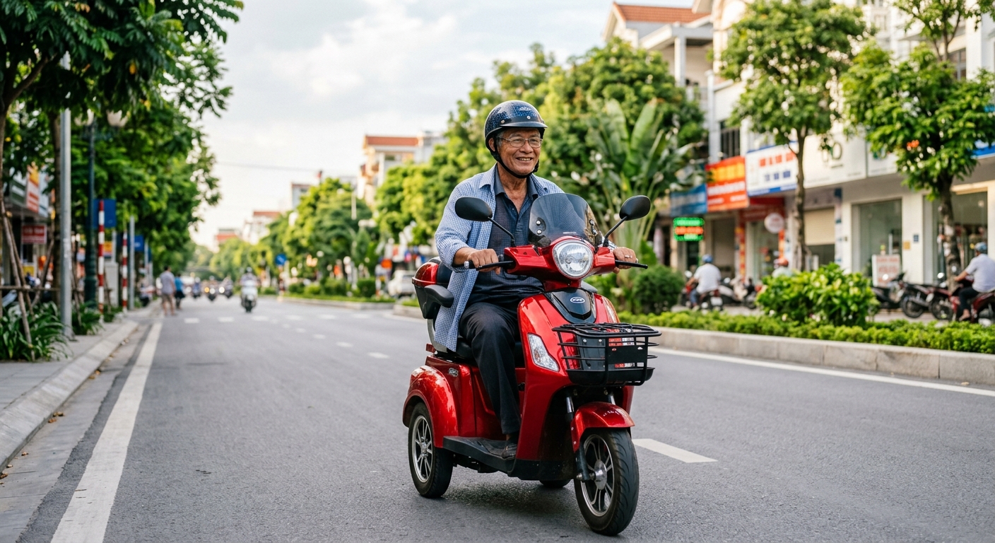 xe điện 3 bánh hải phòng - hình minh họa
