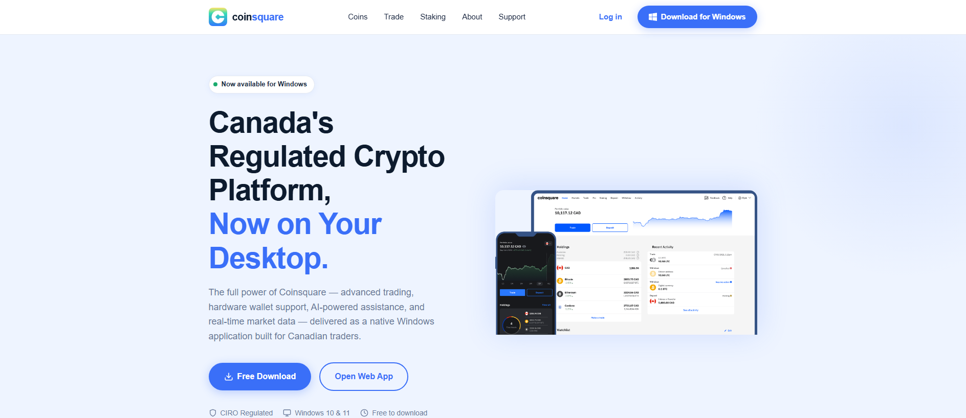 Stored capture of coinsquare-desktop.com