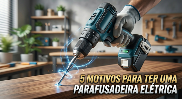 5 Motivos Para Você Ter Uma Parafusadeira Elétrica em Casa (Mesmo Que Não Seja Profissional)