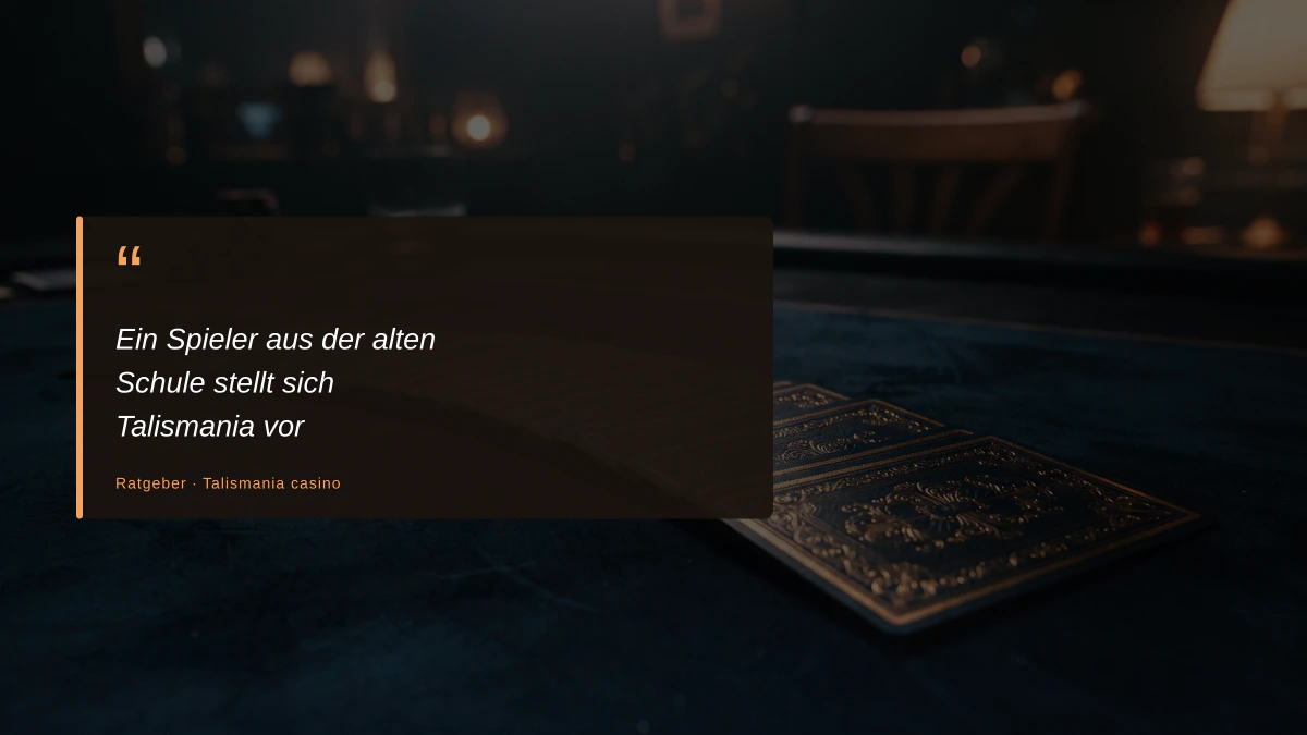 Ein Spieler aus der alten Schule stellt sich Talismania vor