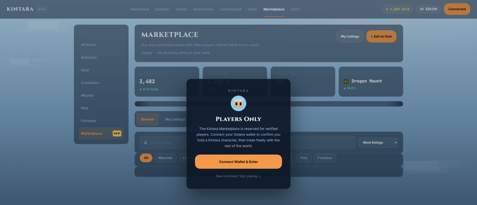 Stored capture of marketplace-kintara.com