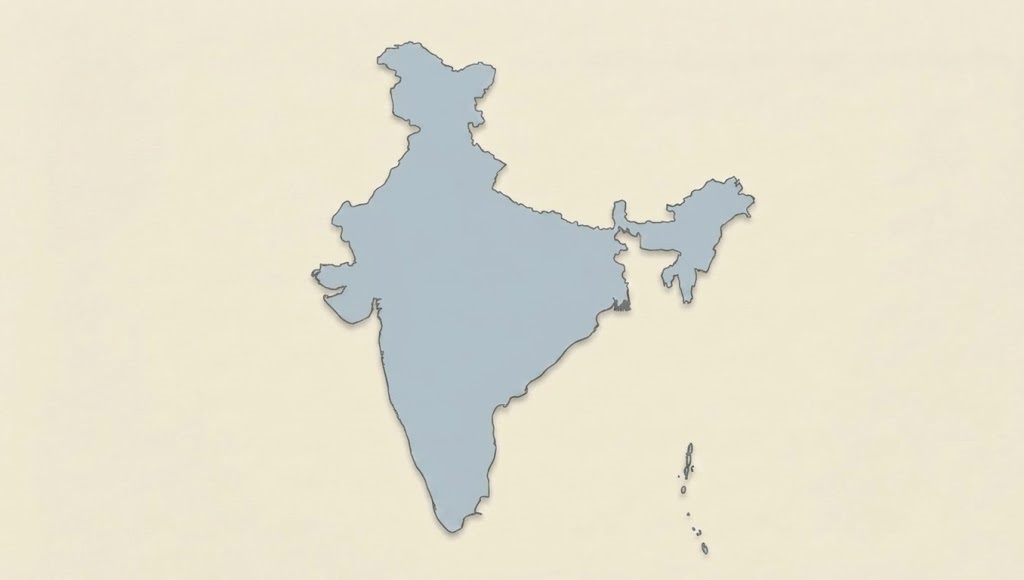 India to USA Map