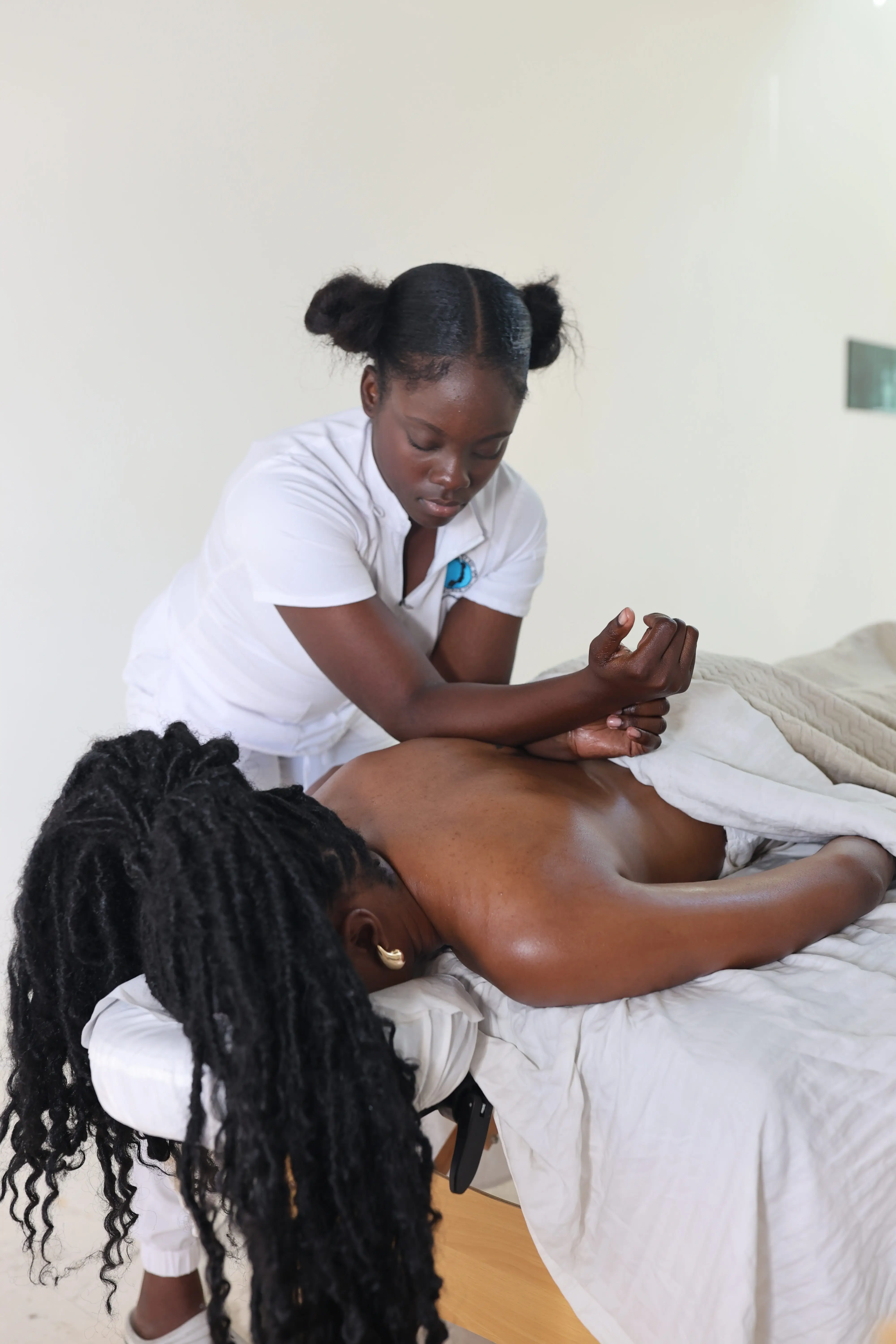 Massage therapist setup