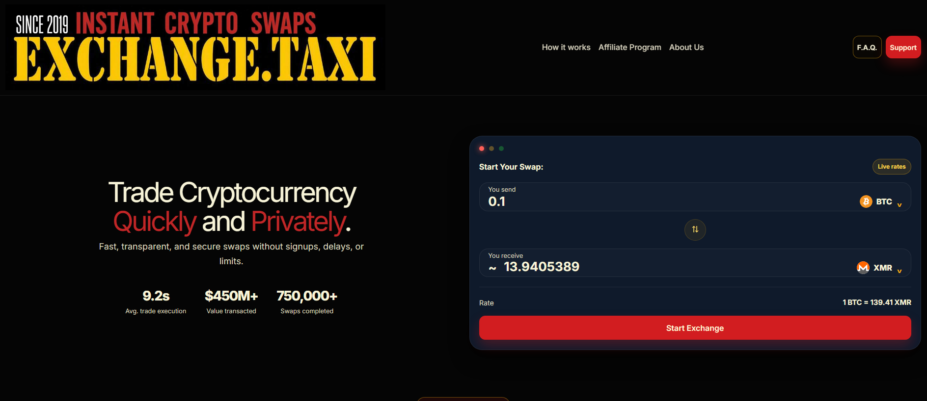 Primary capture · exchange.taxi