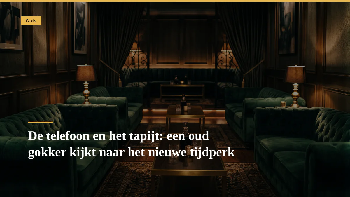 De telefoon en het tapijt: een oud gokker kijkt naar het nieuwe tijdperk