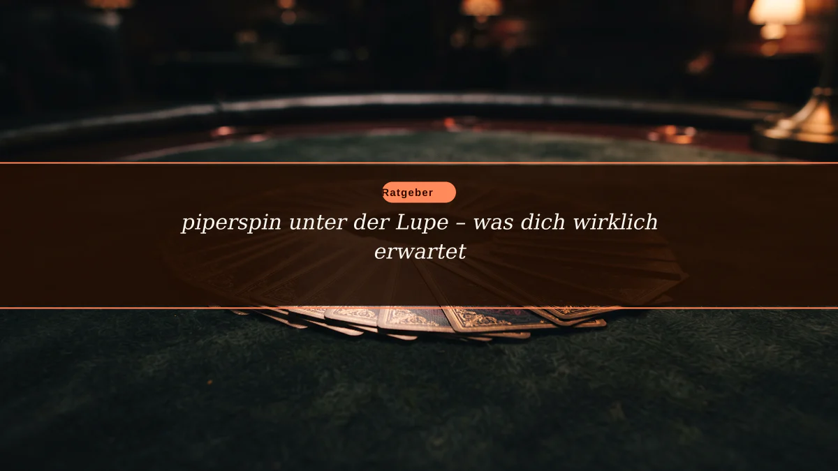 piperspin unter der Lupe – was dich wirklich erwartet