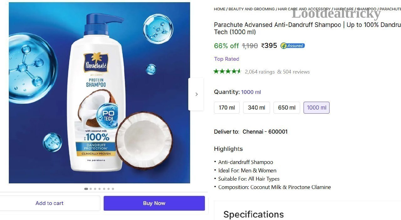 parachute Advansed Anti – Just ₹395 | Loot Deal parachute Advansed Anti – Just ₹395 | Loot Deal