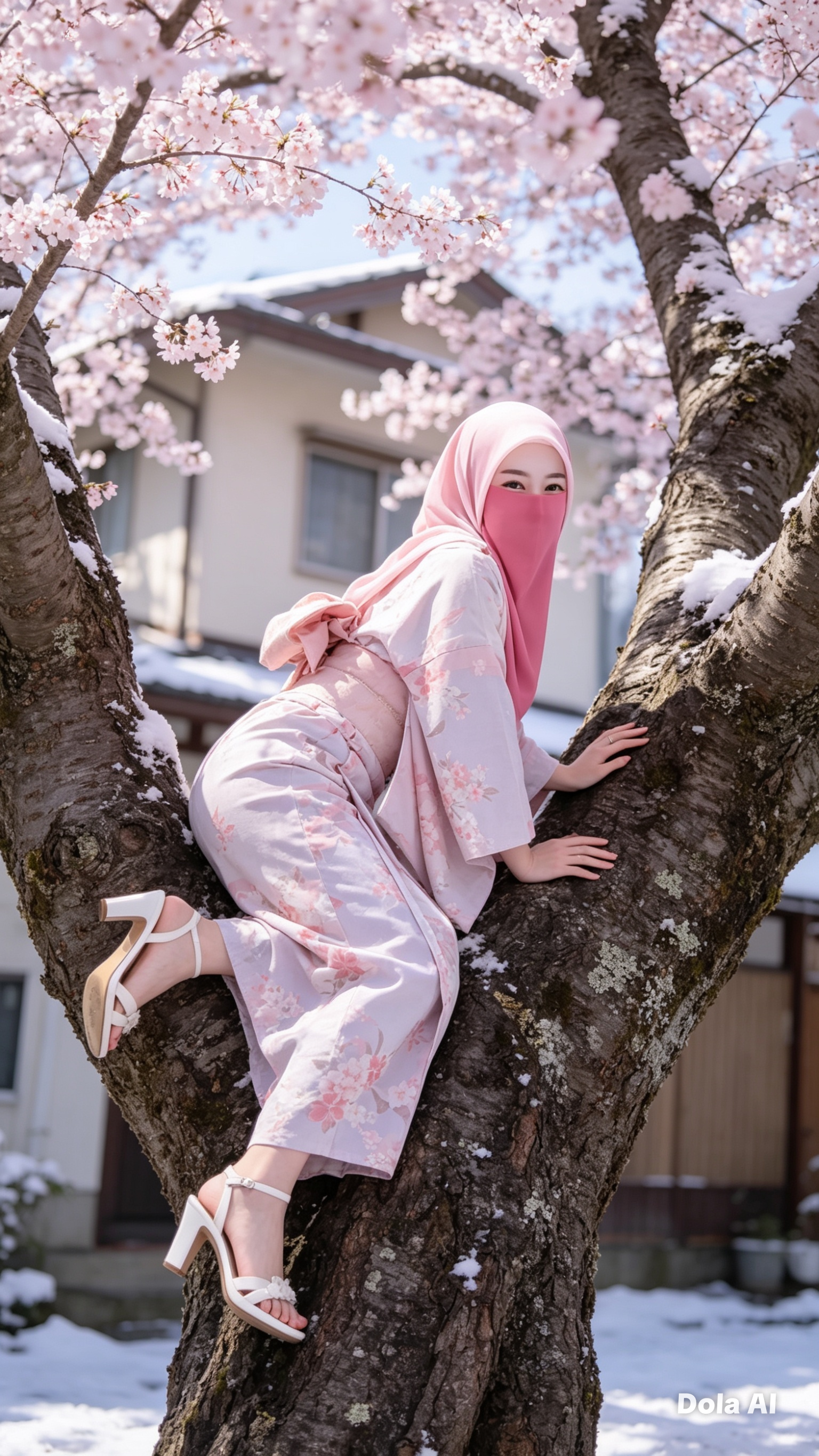 Membuat gambar winter setting keren