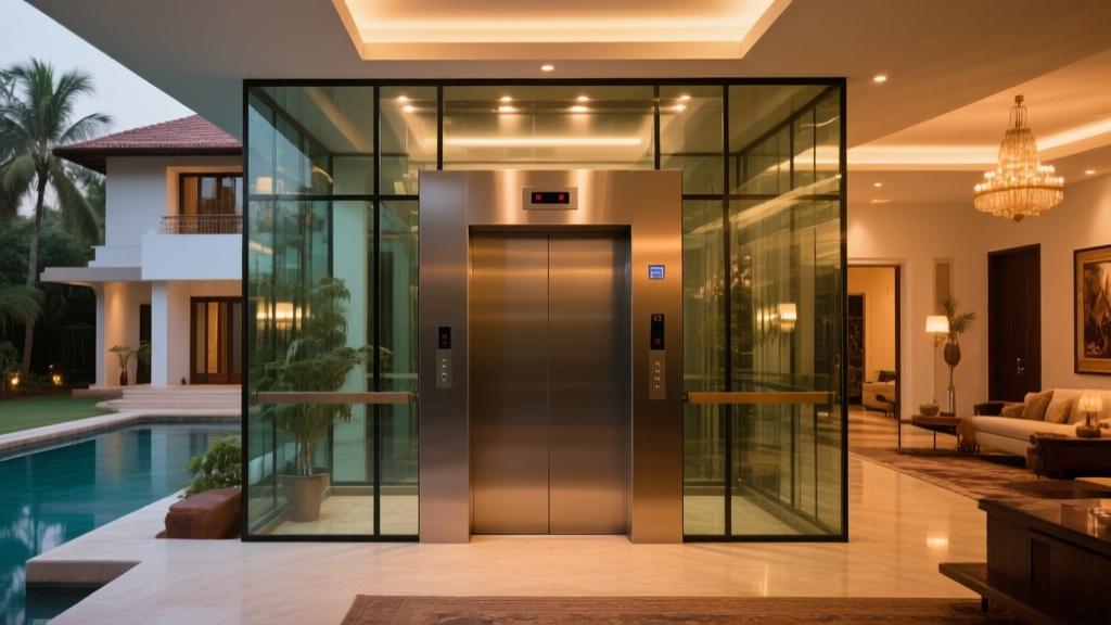 home elevator lift installation modern Indian building