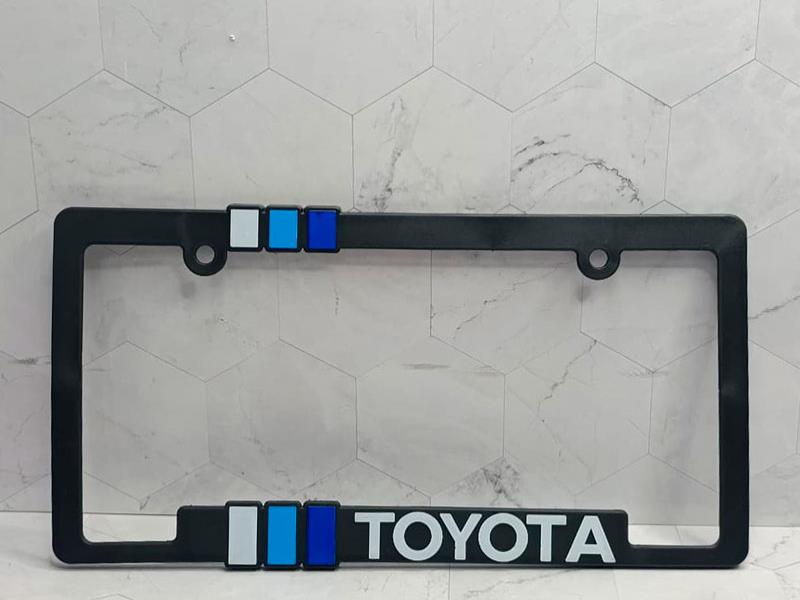 PORTA PLACA TOYOTA-RAYA AZUL P/CARRO 12763TOY-R-AZ