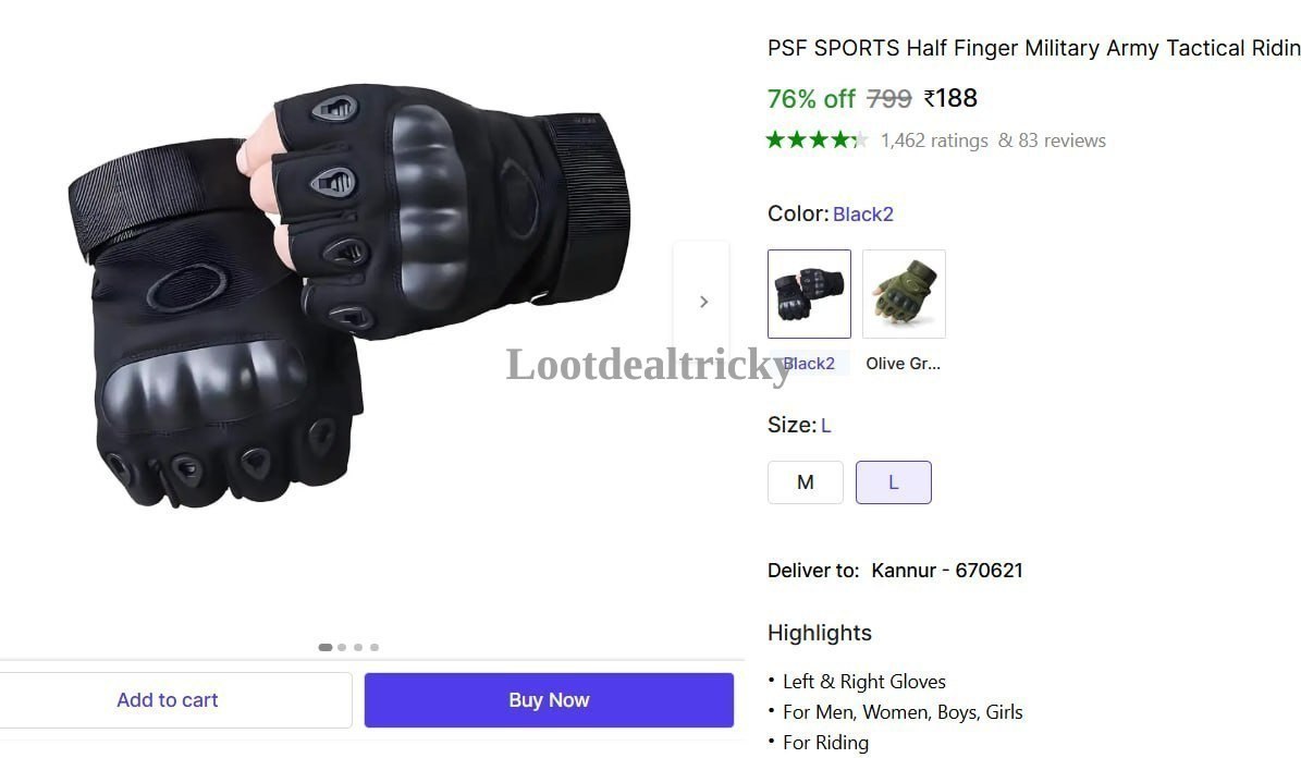   half Finger Military – Just ₹188 | Best Price Drop Today